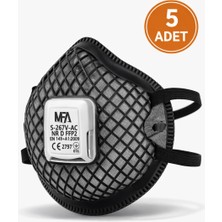 Mfa Ffp2 Ventilli Toz Maskesi Aktif Karbonlu Koruyucu Maske - 5 Adet