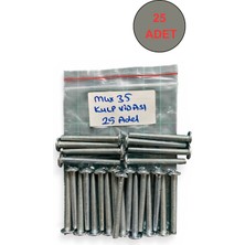 Test Metrik Vida Silindir Baş Kulp Vidası M4X35 mm 25 Adet M4X35MMSET