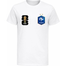 Efendioğlu Design Fransa Milli Takımı Logolu 2026 Dünya Kupası Baskılı Pamuklu T-Shirt