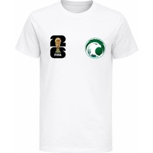 Efendioğlu Design Suudi Arabistan Milli Takımı Logolu 2026 Dünya Kupası Baskılı Pamuklu Çocuk T-Shirt