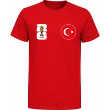 Efendioğlu Design Solda Ay Yıldız Sağda Dünya Kupası Logosu Milli Takım 2026 Dünya Kupası T-Shirt