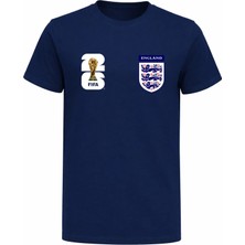 Efendioğlu Design Ingiltere Milli Takımı Logolu 2026 Dünya Kupası Baskılı Pamuklu T-Shirt