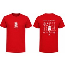 Efendioğlu Design Arkasında Türk Simgeleri Bulunan Milli Takım Türkiye 2026 Baskılı T-Shirt