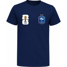 Efendioğlu Design Fransa Milli Takımı Logolu 2026 Dünya Kupası Baskılı Pamuklu T-Shirt