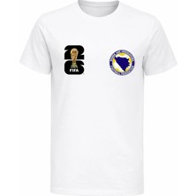 Efendioğlu Design Bosna Hersek Milli Takımı Logolu 2026 Dünya Kupası Baskılı Pamuklu Çocuk T-Shirt