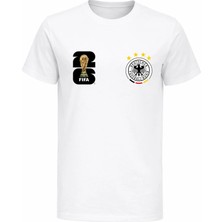 Efendioğlu Design Almanya Milli Takımı Logolu 2026 Dünya Kupası Baskılı Pamuklu Çocuk T-Shirt