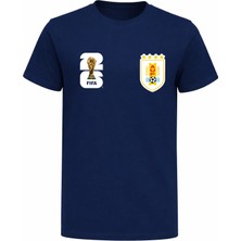 Efendioğlu Design Uruguay Milli Takımı Logolu 2026 Dünya Kupası Baskılı Pamuklu T-Shirt