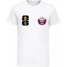 Efendioğlu Design Katar Milli Takımı Logolu 2026 Dünya Kupası Baskılı Pamuklu Çocuk T-Shirt