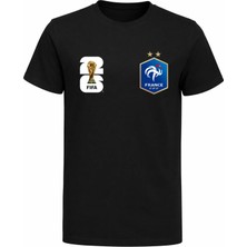 Efendioğlu Design Fransa Milli Takımı Logolu 2026 Dünya Kupası Baskılı Pamuklu T-Shirt