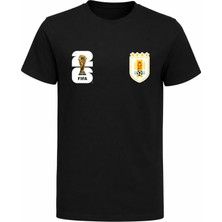 Efendioğlu Design Uruguay Milli Takımı Logolu 2026 Dünya Kupası Baskılı Pamuklu T-Shirt
