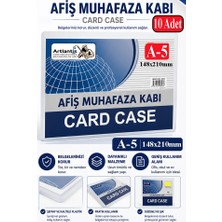 Artlantis A5 Afiş Muhafaza Kabı 10 Adet 15X21 cm Belge Saklama Kabı Şeffaf Kaliteli Plastik Dosya Belge Saklama