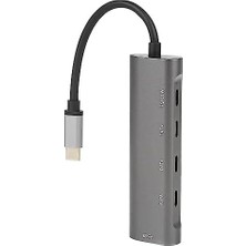 Vuralsin38 Şarj Uyumlu Type-C Destekli 60W Pd Tüm Bilgisayarlar Için Şarj Uyumlu 5 In 1 Hub Dönüştürücü Çevirici Çoklayıcı USB Typec Girişli C268