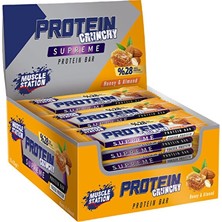 Muscle Station Supreme Crunchy Protein Bar 35 gr 12 Adet - Bal Badem