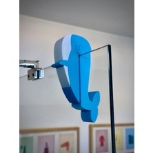 Demirhan3D 🐋 Balina Kancası Duş Askısı | 10 mm Cam Uyumlu Duşakabin Havlu Askısı | Dekoratif Banyo Kancası