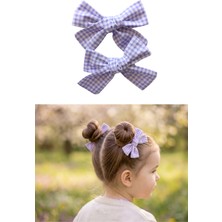 Liliza Accessories Poplin Çocuk Fiyonk 2li Klips Toka