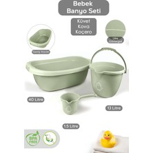 Empressco Meleni Baby 3’lü Bebek Banyo Seti - Bebek Yıkama Küveti - Su Kovası - Maşrapa - Yeşil - Fiyatı, Yorumları