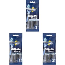 Vuralsin38 Blue3 Slalom Kullan At Tıraş Bıçağı 3'lü 3lü Paket