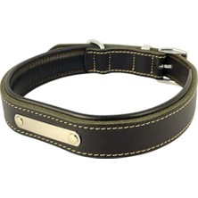 ‎Canini Collar Kişiselleştirilmiş Hakiki Klasik Deri Köpek Tasması, Dayanıklı-Yumuşak Deri Alt Kısım