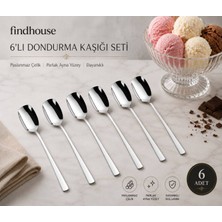 Paslanmaz Çelik Ege Model 6lı Dondurma Kaşığı Ev , Cafe , Restaurant ,otel