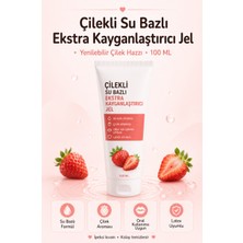 Amoria Shop Çilek Aromalı Su Bazlı Ekstra Kayganlaştırıcı Jel 100 Ml Yenilebilir Çilek Hazzı Aromalı Jel