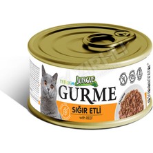 3 Adet Jungle Gurme Sığır Etli Yetişkin Kedi Konservesi 85 gr