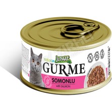5 Adet Jungle Gurme Somonlu Yetişkin Kedi Konservesi 85 gr