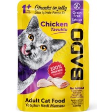 2 Adet Bado Yetişkin Kedi Yaş Mama Tavuk Etli 85 gr