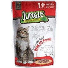 2 Adet Jungle Pouch Dana Eti Yetişkin Kedi Maması 100 gr