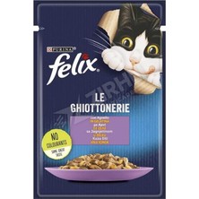 4 Adet Felix Kuzu Etli Yaş Kedi Maması 85 gr