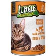4 Adet Jungle Kedi Konservesi 400 gr Kuzu Etli Sebzeli