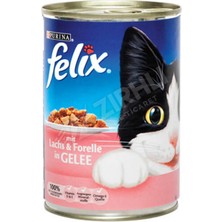 4 Adet Felix Somonlu Konserve Kedi Maması 400 gr