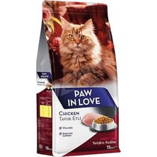 2 Adet Paw In Love Tavuklu Yetişkin Kedi Maması 15 kg