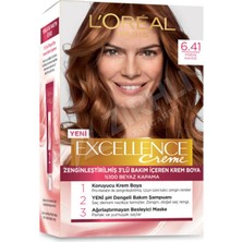 3 Adet Excellence Saç Boyası 6.41 Fındık Kahvesi Alun