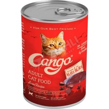 3 Adet Cango Yetişkin Yaş Kedi Maması Ciğerli 415 gr
