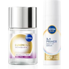 Vuralsin38 Sun SPF50 Primer Nemlendirici Makyaj Bazı 30ML ve LUMINOUS630 Skin Glow Peeling Etkili Tonik 100ML