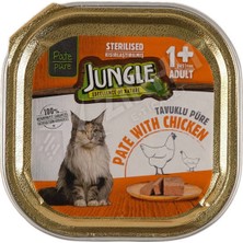 2 Adet Jungle Tavuklu Yaş Mama Kısır Kedi 100 gr