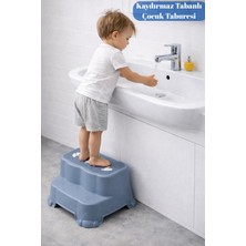 Empressco Ponçik Store Kaydırmaz Çocuk Taburesi Çift Basamaklı, Çocuk Banyo Lavabo Basamak Merdiven Yükseltici - Fiyatı, Yorumları