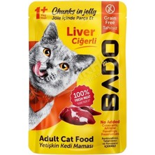 2 Adet Bado Yetişkin Kedi Yaş Mama Ciğerli 85 gr