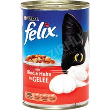 5 Adet Felix Sığır Etli Konserve Kedi Maması 400 gr