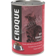4 Adet Croque Dana Etli Konserve Yetişkin Kedi Maması 400 gr