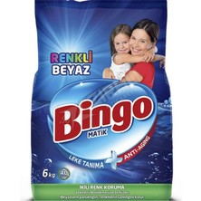 2 Adet Bingo Matik Knsn Renkli & Beyaz 6 kg