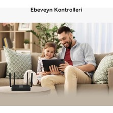 Vuralsin38 Wifi AX3S, Wi-Fi 6 AX3000 Gigabit Çift Bant Kablosuz Yönlendirici, 4 Adet Otomatik Uyarlanan Wan/lan Ge Portu, Wi-Fi Güçlendirici, Homesec™ Ağ Güvenliği, Siyah