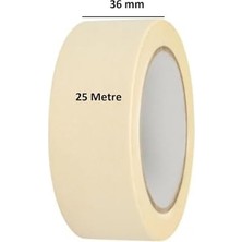 Vuralsin38 2 Adet Maskeleme Bandı Boya Bandı 36MM x 25M Kağıt Bant