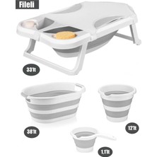 Empressco Zuu Baby Fileli Katlanabılır Banyo Küveti Gri 6li Set - Fiyatı, Yorumları