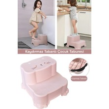 Empressco Meleni Baby Kaydırmaz Çocuk Taburesi - Çift Basamaklı Banyo Lavabo Merdiven Yükseltici Bebek Basamağı Pembe - Fiyatı, Yorumları