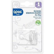 5 Adet Wee Baby Silikon Biberon Emziği Az Akış No 1