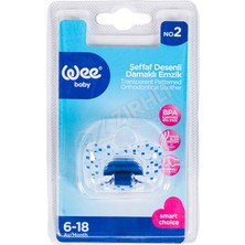 5 Adet Wee Baby Şeffaf Desenli Damaklı Emzik No 2