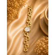 Jammy Jewerly Gold Renk Geometrik Kordon Kadın Kol Saati – Modern ve Zarif Tasarım