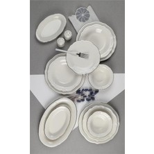 AvantajAl Porser Platin Yaldız Fulya Yemek Seti 53 Parça