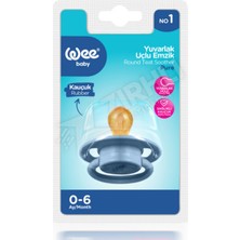 3 Adet Wee Baby Pure Kauçuk Yuvarlak Uçlu  Emzik No:1